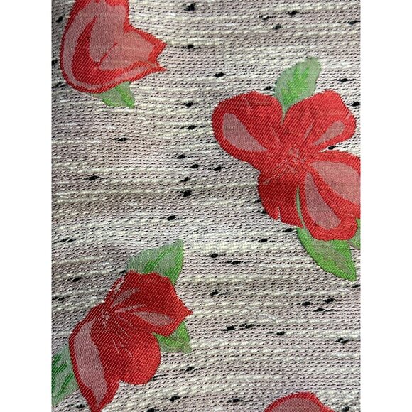 Preppy Academia Floral Pencil Skirt Size 2 Cream Tweed Pink Career Officecore - Picture 8 of 11